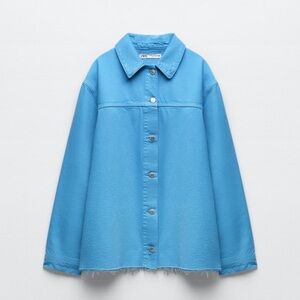 Zara Solid Color Denim Jacket